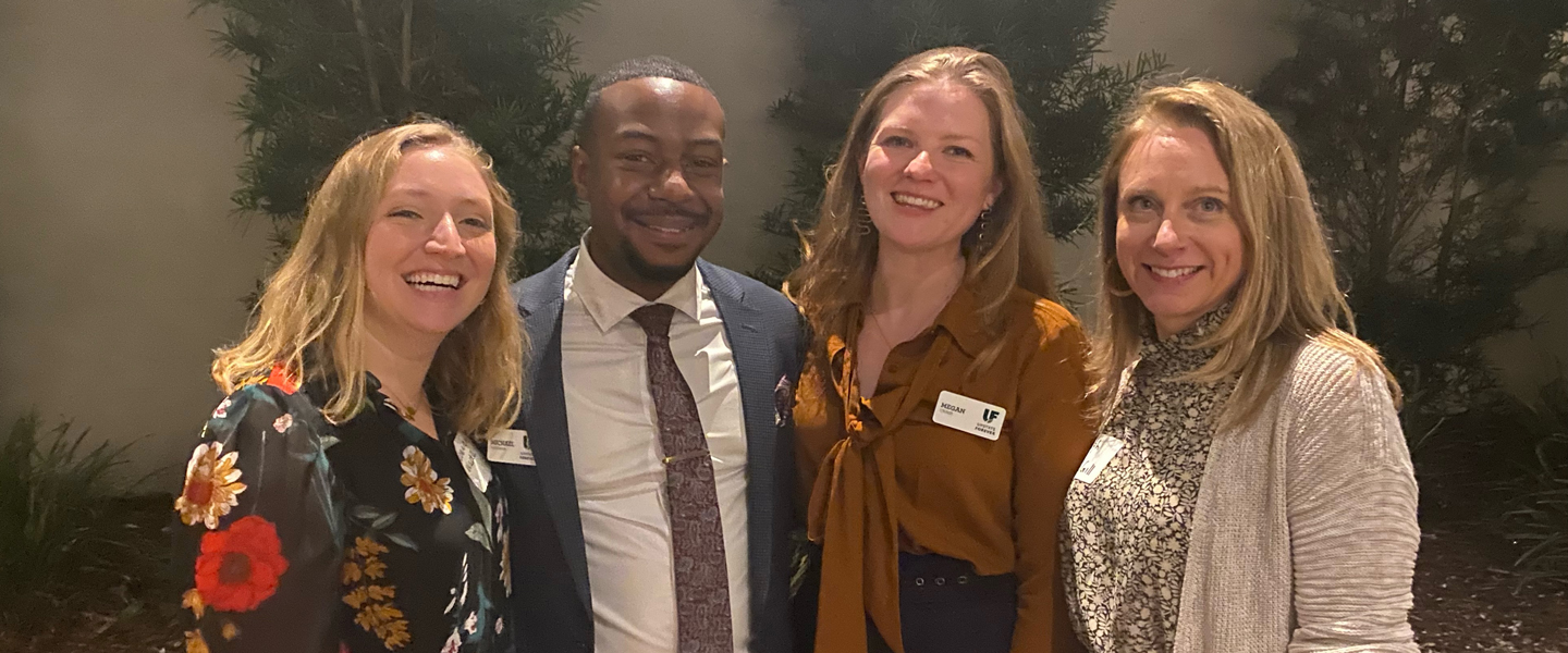 UF's Rebecca Wade, Michael Coleman, Megan Chase, and Leigh McGill attended the reception.