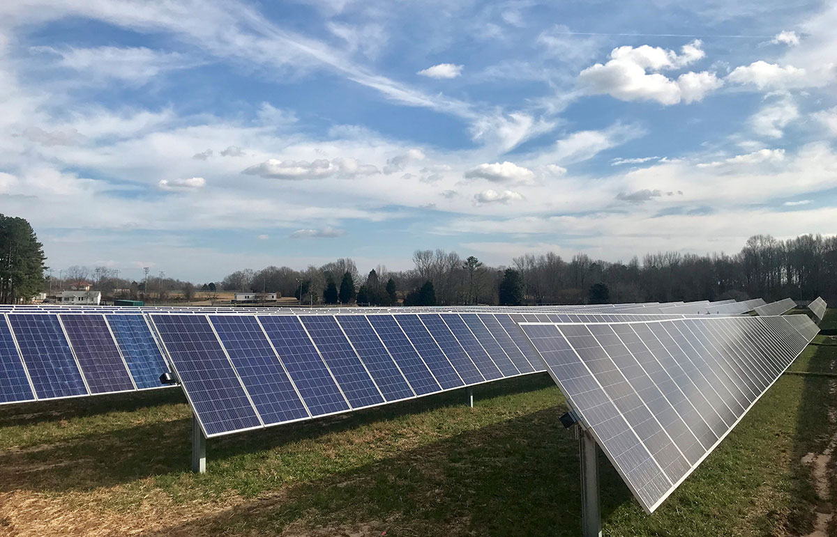 Duke Energy Carolinas Shared Solar Site. Photo courtesy of Duke Energy