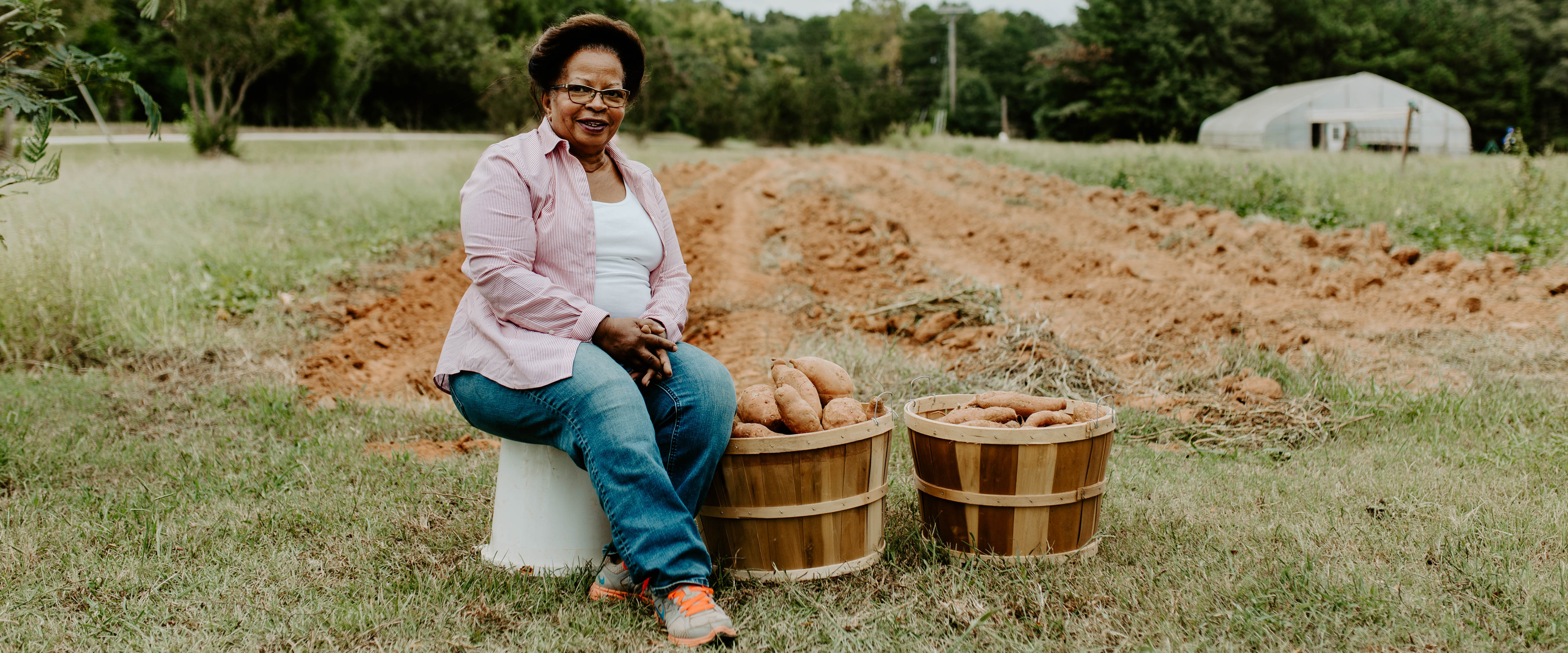 Margaret Harrison on her farm in Southern Greenville County. Photo by Morgan Yelton