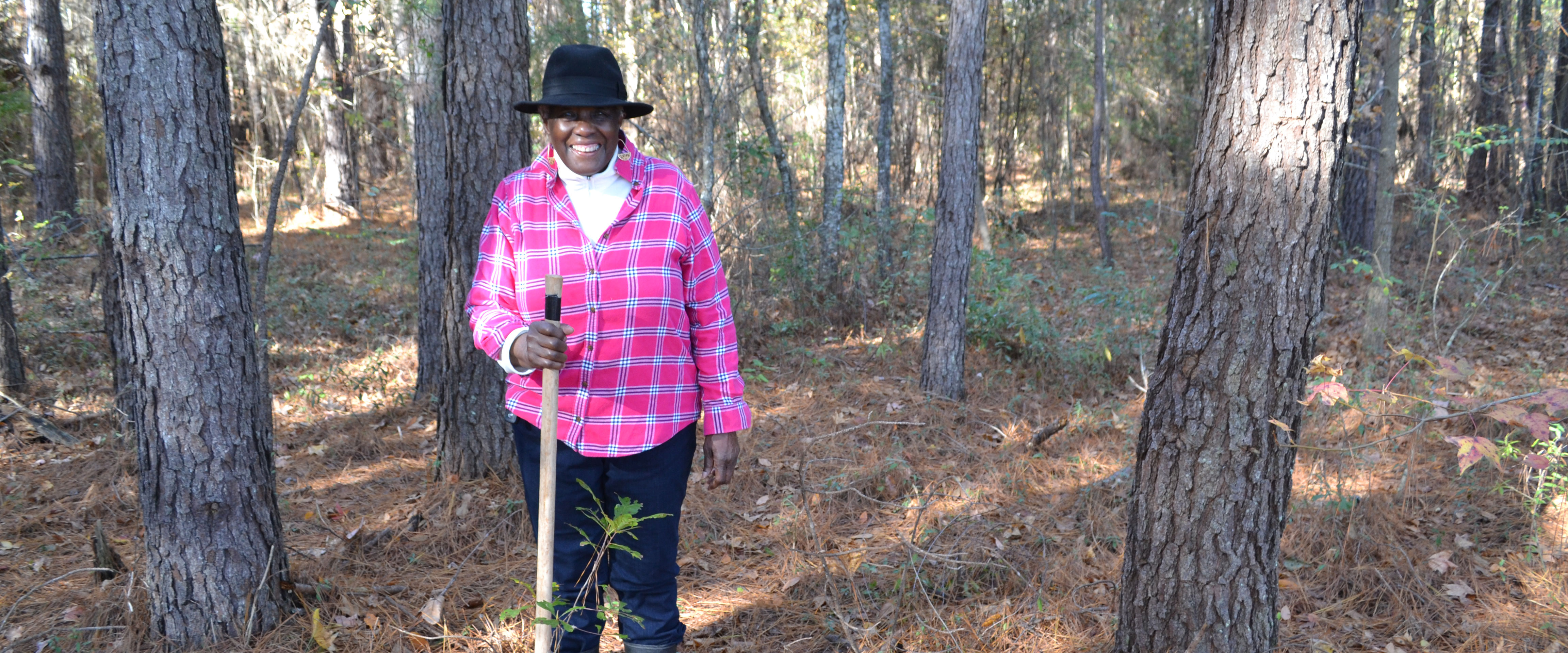 Lillie McGill on her 25-acre property in Kingstree, SC