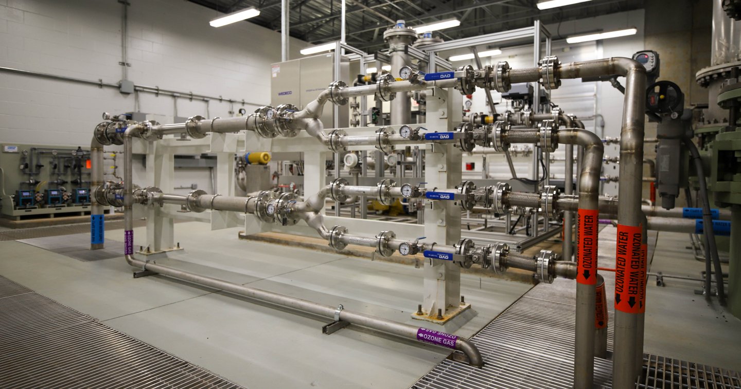 The ozone contact chamber at ARJWS