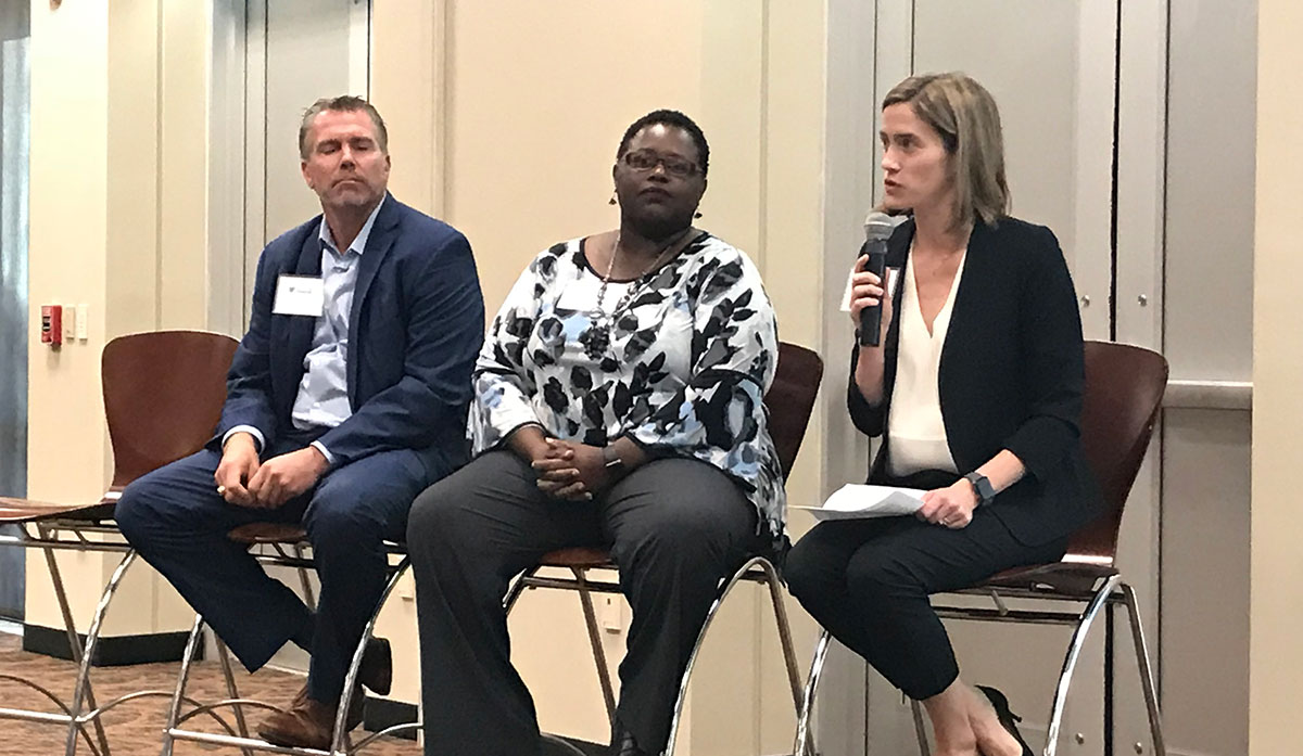 Carl Sobocinski, JoKeitha Seabrook, and Helen Sanders