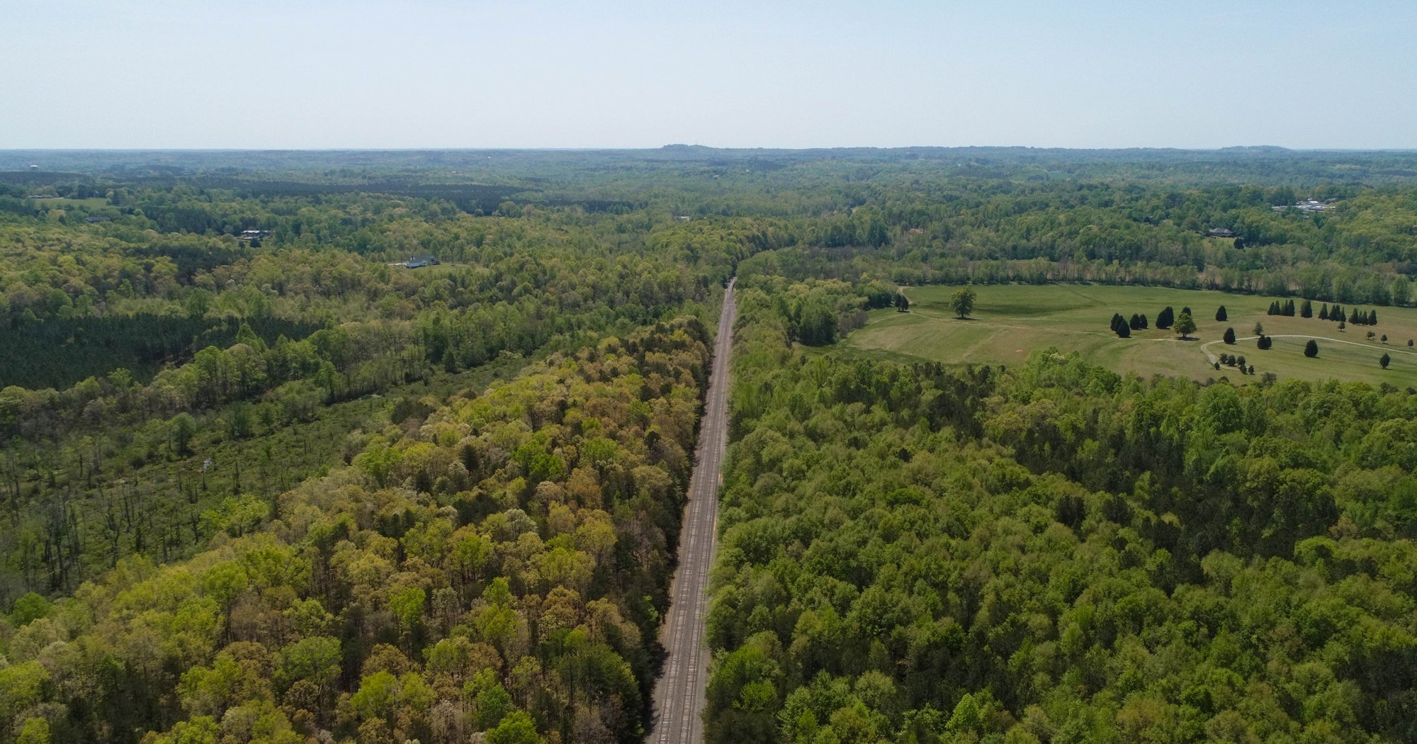 Saluda Grade rail line as it runs through Campobello in Spartanburg County, SC