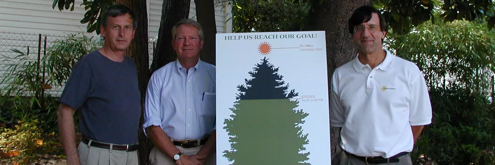 Tom Kester, left, pictured with former Upstate Forever land trust director Dana Leavitt and founder Brad Wyche